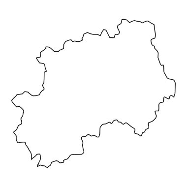 Aileu Belediyesi haritası, Doğu Timor idari bölümü. Vektör illüstrasyonu.