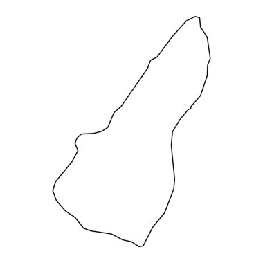 Atauro haritası, Doğu Timor 'un idari bölümü. Vektör illüstrasyonu.