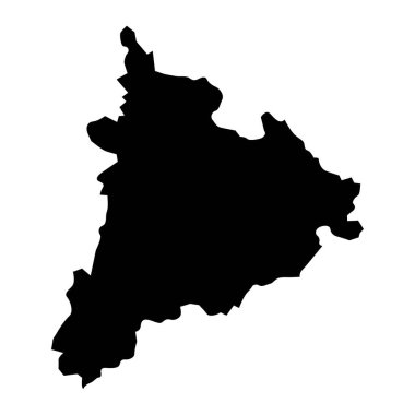 Kon Tum eyalet haritası, Vietnam idari bölümü. Vektör illüstrasyonu.