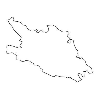 Hoa Binh eyalet haritası, Vietnam 'ın idari bölümü. Vektör illüstrasyonu.