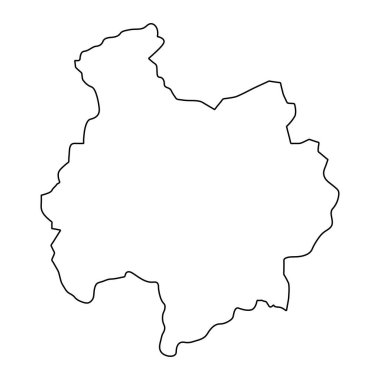 Bac Kan eyalet haritası, Vietnam idari bölümü. Vektör illüstrasyonu.