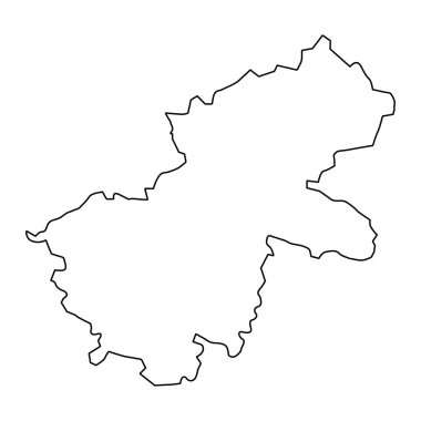 Ha Giang eyalet haritası, Vietnam idari bölümü. Vektör illüstrasyonu.