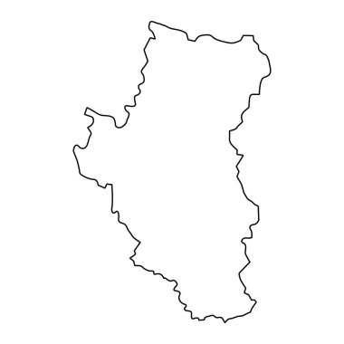 Tuyen Quang eyalet haritası, Vietnam idari bölümü. Vektör illüstrasyonu.