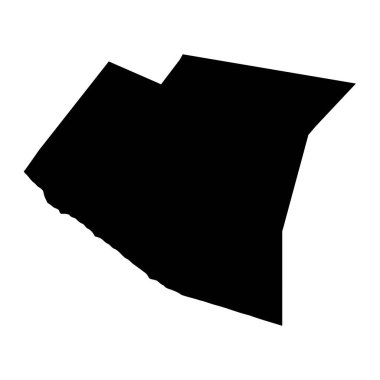 Maroodi Jeex bölgesi haritası, Somali idari bölümü. Vektör illüstrasyonu.