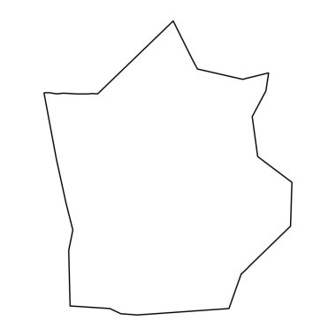 Hiran bölgesi haritası, Somali idari bölümü. Vektör illüstrasyonu.