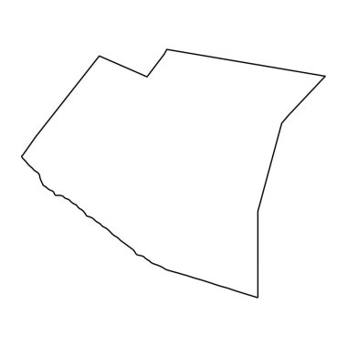 Maroodi Jeex bölgesi haritası, Somali idari bölümü. Vektör illüstrasyonu.