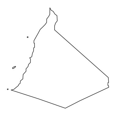 Hagat belediye haritası, Guam idari bölümü. Vektör illüstrasyonu.