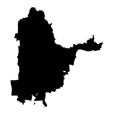 Üçlemeci Bölgesi haritası, Jersey idari bölümü. Vektör illüstrasyonu.