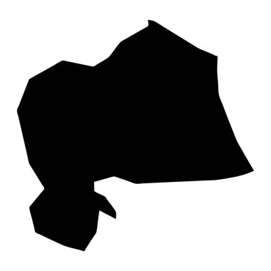 Hoje Taastrup Belediyesi haritası, Danimarka idari bölümü. Vektör illüstrasyonu.