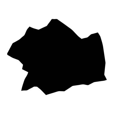 Kaba belediye haritası, Danimarka idari bölümü. Vektör illüstrasyonu.