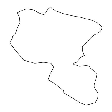 Egedal Belediyesi haritası, Danimarka idari bölümü. Vektör illüstrasyonu.