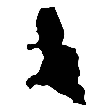 Saint John Parish haritası, Dominica idari bölümü. Vektör illüstrasyonu.