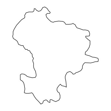 Silkeborg Belediyesi haritası, Danimarka idari bölümü. Vektör illüstrasyonu.