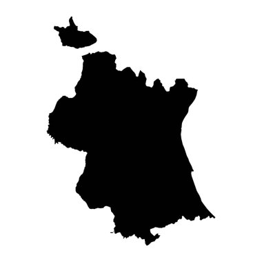 Valencia Eyaleti haritası, İspanya idari bölümü. Vektör illüstrasyonu.