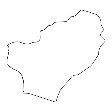 Aziz George Parish haritası, Dominica idari bölümü. Vektör illüstrasyonu.