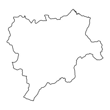 İspanya 'nın idari bölümü Albacete ili haritası. Vektör illüstrasyonu.