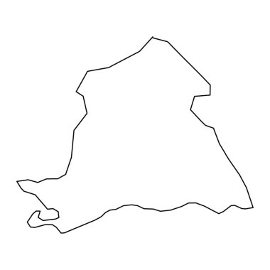 Peravia eyalet haritası, Dominik Cumhuriyeti idari bölümü. Vektör illüstrasyonu.