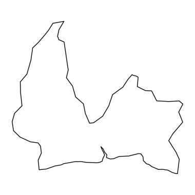 San Pedro de Macoris eyalet haritası, Dominik Cumhuriyeti idari bölümü. Vektör illüstrasyonu.