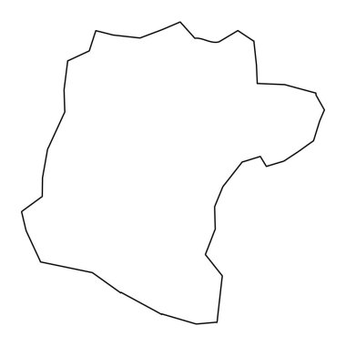 Santiago Rodriguez eyalet haritası, Dominik Cumhuriyeti idari bölümü. Vektör illüstrasyonu.