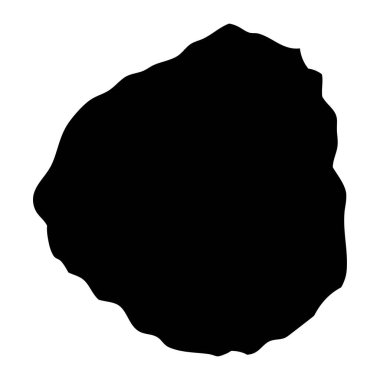 Fogo Adası haritası, Cape Verde. Vektör illüstrasyonu.