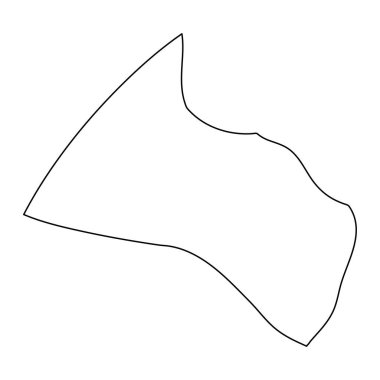 Paul belediye haritası, Cape Verde idari bölümü. Vektör illüstrasyonu.