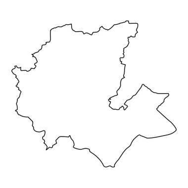 Fes Meknes bölge haritası, Fas idari bölümü. Vektör illüstrasyonu.