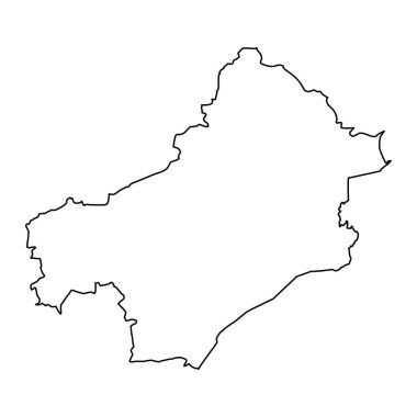 Draa Tafilalet haritası, Fas idari bölümü. Vektör illüstrasyonu.