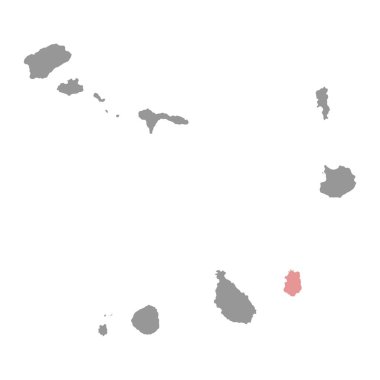 Maio ada haritası, Cape Verde. Vektör illüstrasyonu.