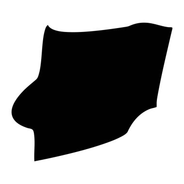 Pieta Bölgesi haritası, Malta idari bölümü. Vektör illüstrasyonu.