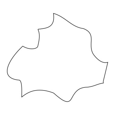 Cospicua Bölgesi haritası, Malta idari bölümü. Vektör illüstrasyonu.