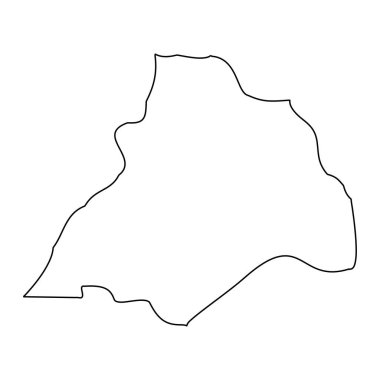 Kercem Bölgesi haritası, Malta idari bölümü. Vektör illüstrasyonu.