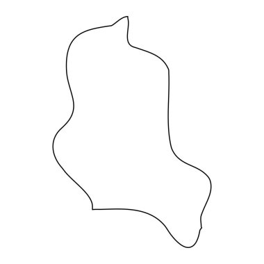 Gharghur Bölgesi haritası, Malta idari bölümü. Vektör illüstrasyonu.