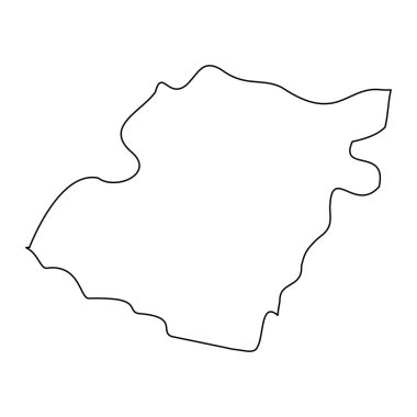 Il Qrendi Bölgesi haritası, Malta idari bölümü. Vektör illüstrasyonu.