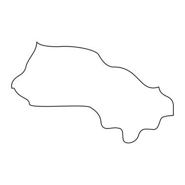 Sannat Bölgesi haritası, Malta idari bölümü. Vektör illüstrasyonu.