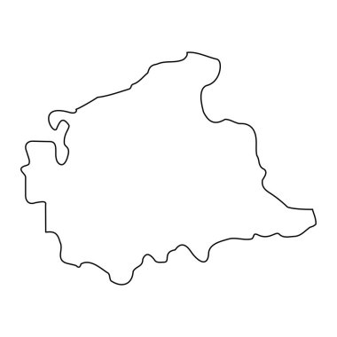 Mgarr Bölgesi haritası, Malta idari bölümü. Vektör illüstrasyonu.