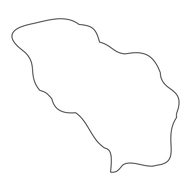 Victoria Bölgesi haritası, Malta idari bölümü. Vektör illüstrasyonu.