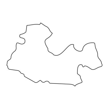 Zurrieq İlçe haritası, Malta idari bölümü. Vektör illüstrasyonu.