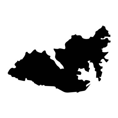 Güneydoğu bölgesi haritası, Malta idari bölümü. Vektör illüstrasyonu.