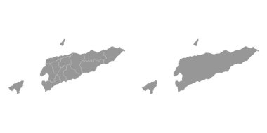 East Timor map with administrative divisions. Vector illustration. clipart
