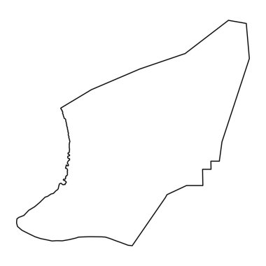 Avatele köy haritası, Niue idari bölümü. Vektör illüstrasyonu.