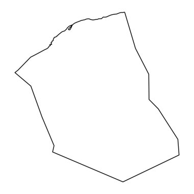 Hikutavake köyü haritası, Niue idari bölümü. Vektör illüstrasyonu.