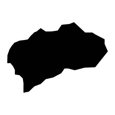 Kone komün haritası, Yeni Kaledonya 'nın idari bölümü. Vektör illüstrasyonu.