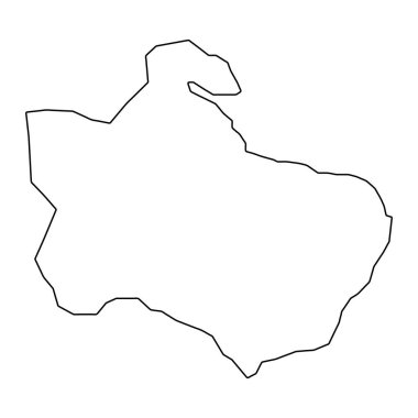 Houailou komün haritası, Yeni Kaledonya 'nın idari bölümü. Vektör illüstrasyonu.