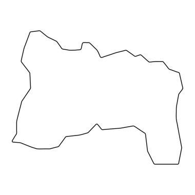 Touho komün haritası, Yeni Kaledonya 'nın idari bölümü. Vektör illüstrasyonu.