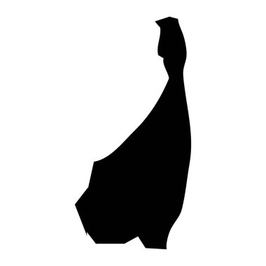 Ngaraard Devlet Haritası, Palau 'nun idari bölümü. Vektör illüstrasyonu.