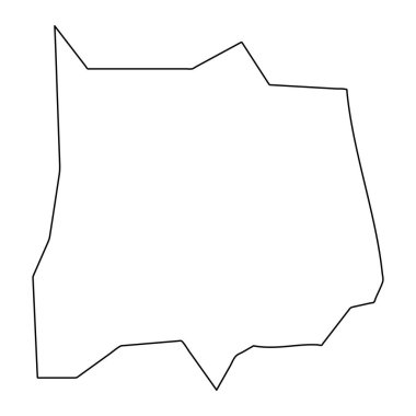 Ngiwal Devlet Haritası, Palau idari bölümü. Vektör illüstrasyonu.