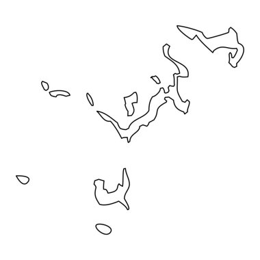 Koror Devlet Haritası, Palau 'nun idari bölümü. Vektör illüstrasyonu.