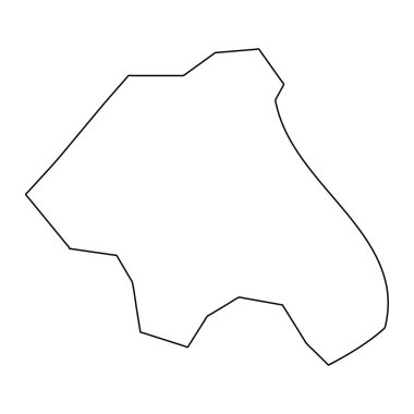 Melekeok Eyalet Haritası, Palau 'nun idari bölümü. Vektör illüstrasyonu.