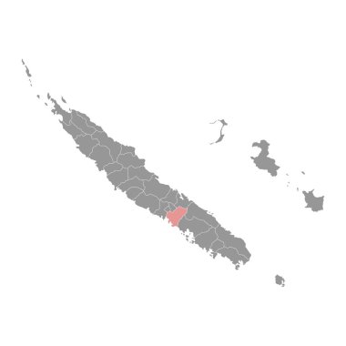 La Foa commune map, administrative division of New Caledonia. Vector illustration. clipart