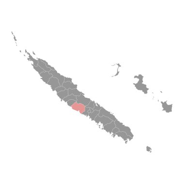 Bourail komün haritası, Yeni Kaledonya 'nın idari bölümü. Vektör illüstrasyonu.